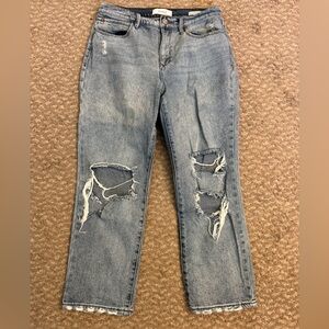 Skinnygirl High-Rise Straight Crop Jeans